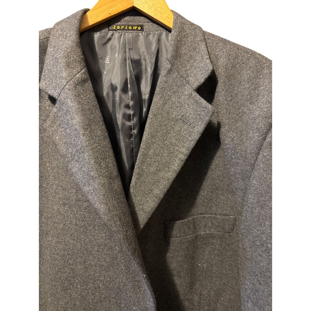Loriano Mens 46R Charcoal Gray Lamb Wool 3-button Blazer Italian Made Jacket